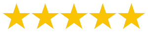 Imagen de las cinco estrellas puntuación real de la clínica donde trabaja despachos amado